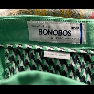 Bright green bonobos washed chinos 32x32